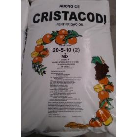 Compra ABONO CRISTALINO CRISTACODY 20-5-10 +2Mg (25 Kgr.) en la tienda online Fito Agrícola